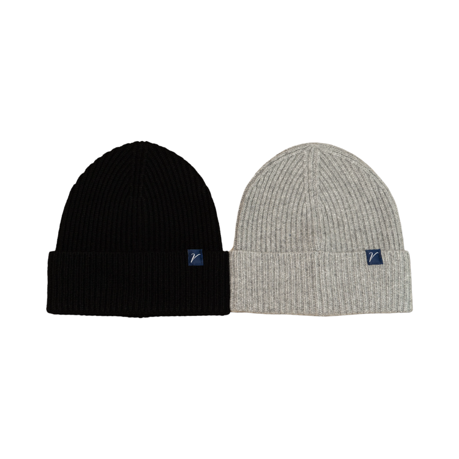 100% Cashmere Beanie Winter Hat Onyx Black
