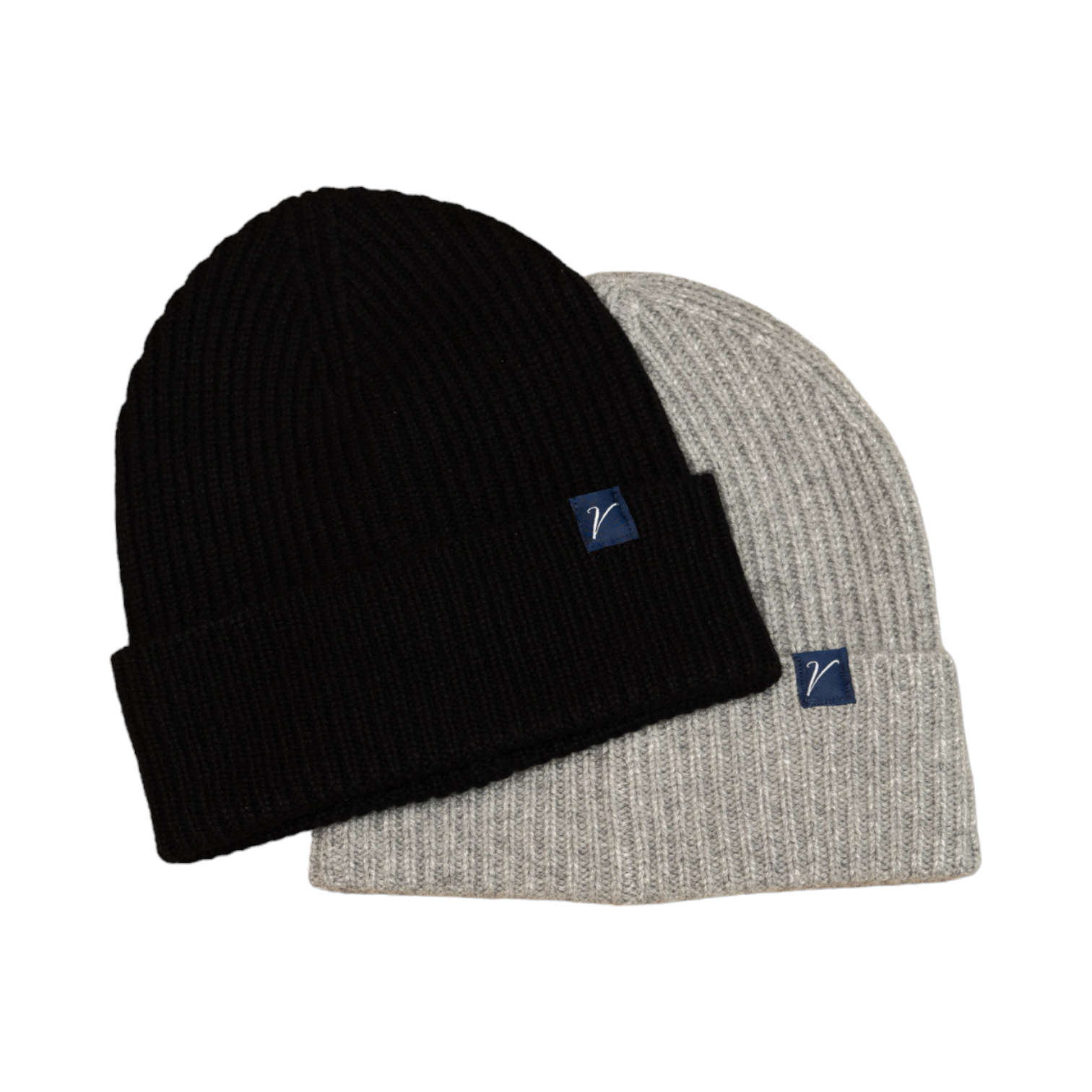 100% Cashmere Beanie Winter Hat Onyx Black