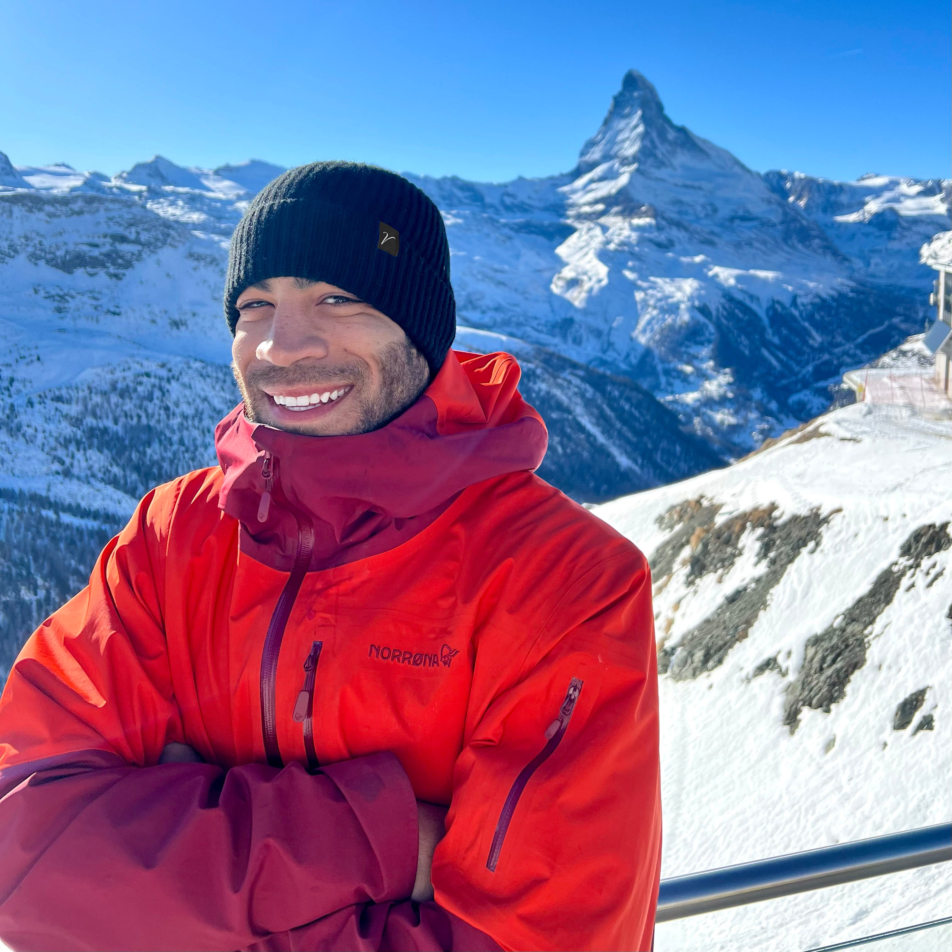 100% Cashmere Beanie Winter Hat Onyx Black