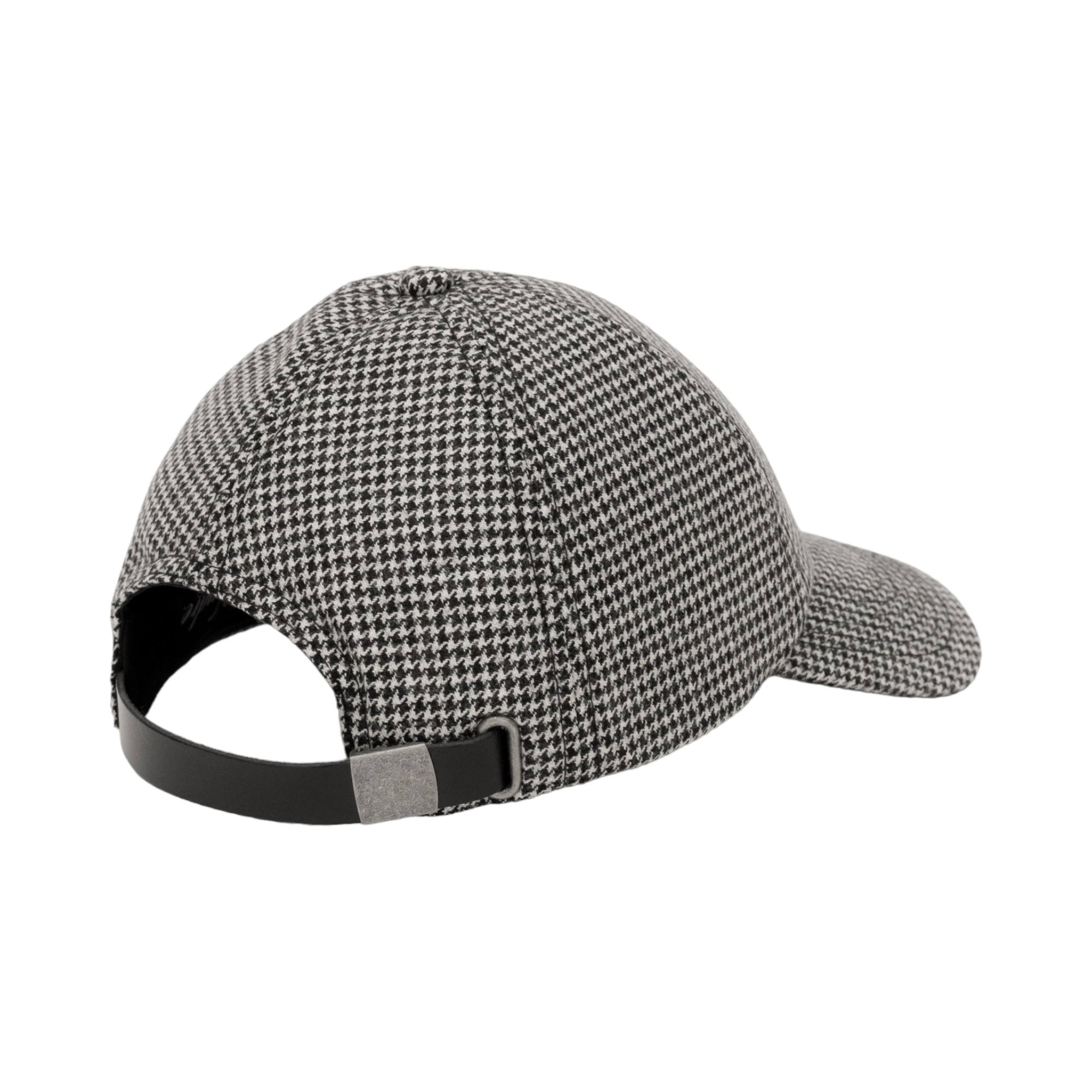 Vandre wool houndstooth hat closure view