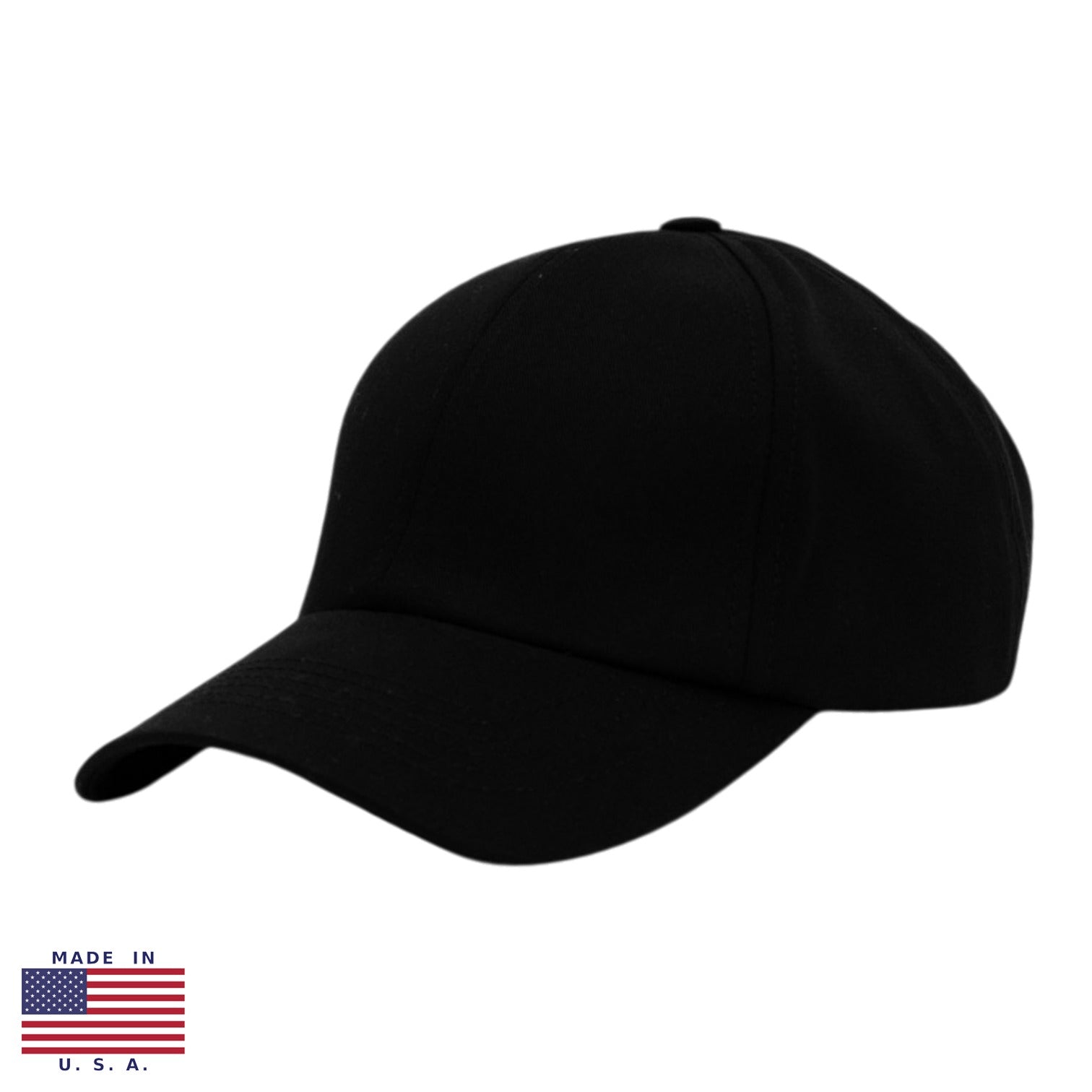 Vandre Made in USA 100% organic cotton baseball hat in black