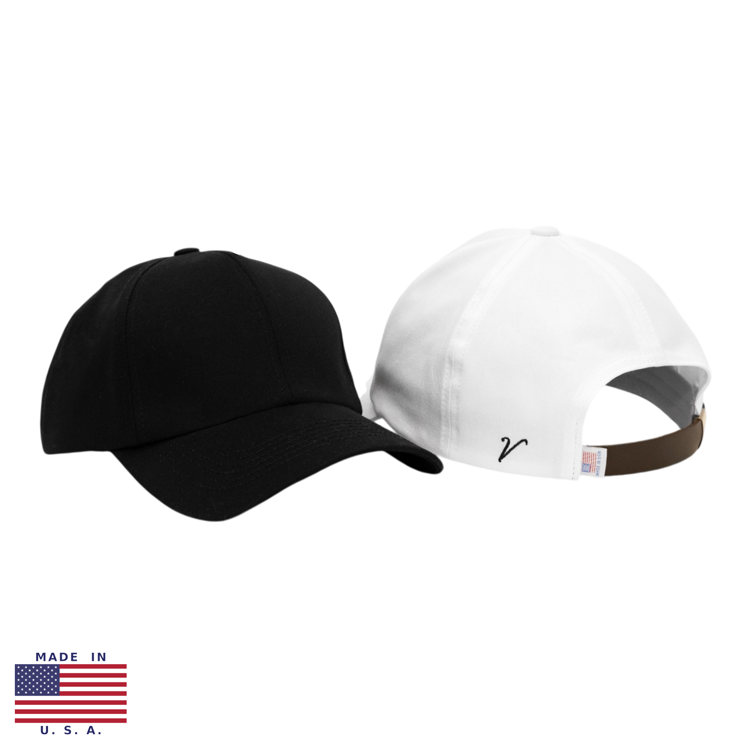 Vandre Made in USA 100% organic cotton baseball hat in black
