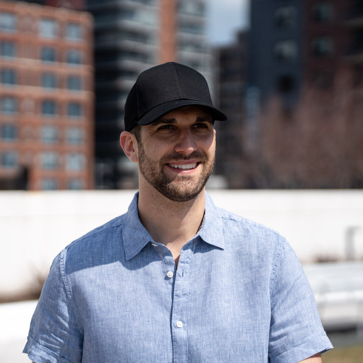 100% Cotton Premium Baseball Hat Black
