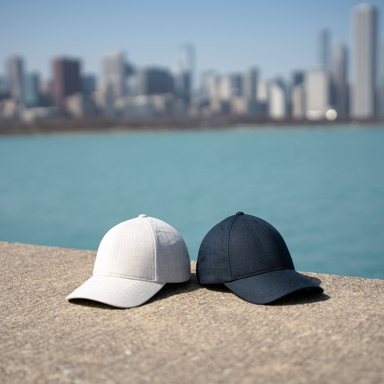 100% Irish Linen Premium Baseball Hat Navy Blue