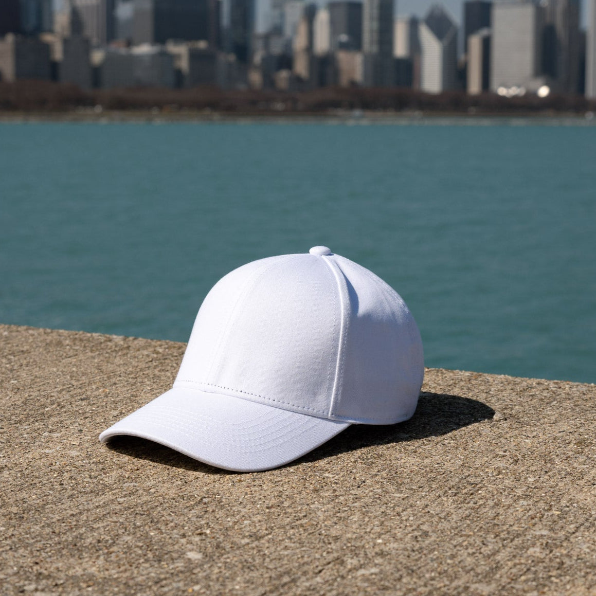 100% Cotton Premium Baseball Hat White