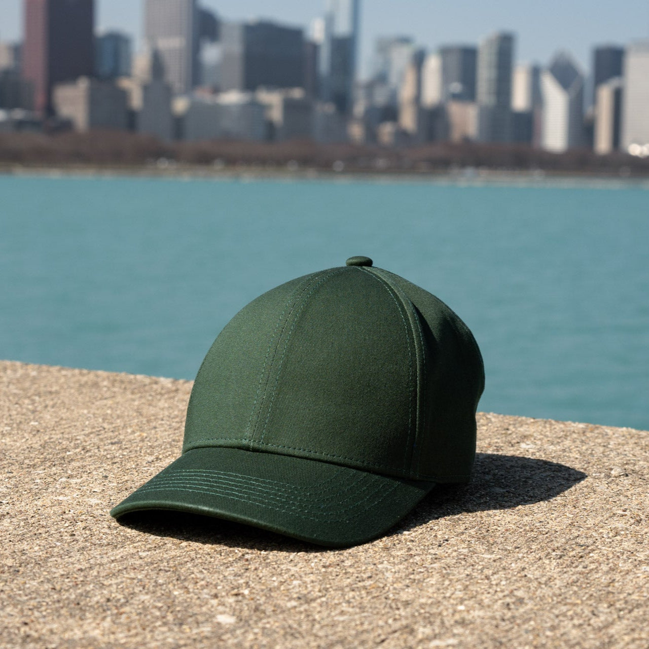 100% Cotton Premium Baseball Hat Forest Green