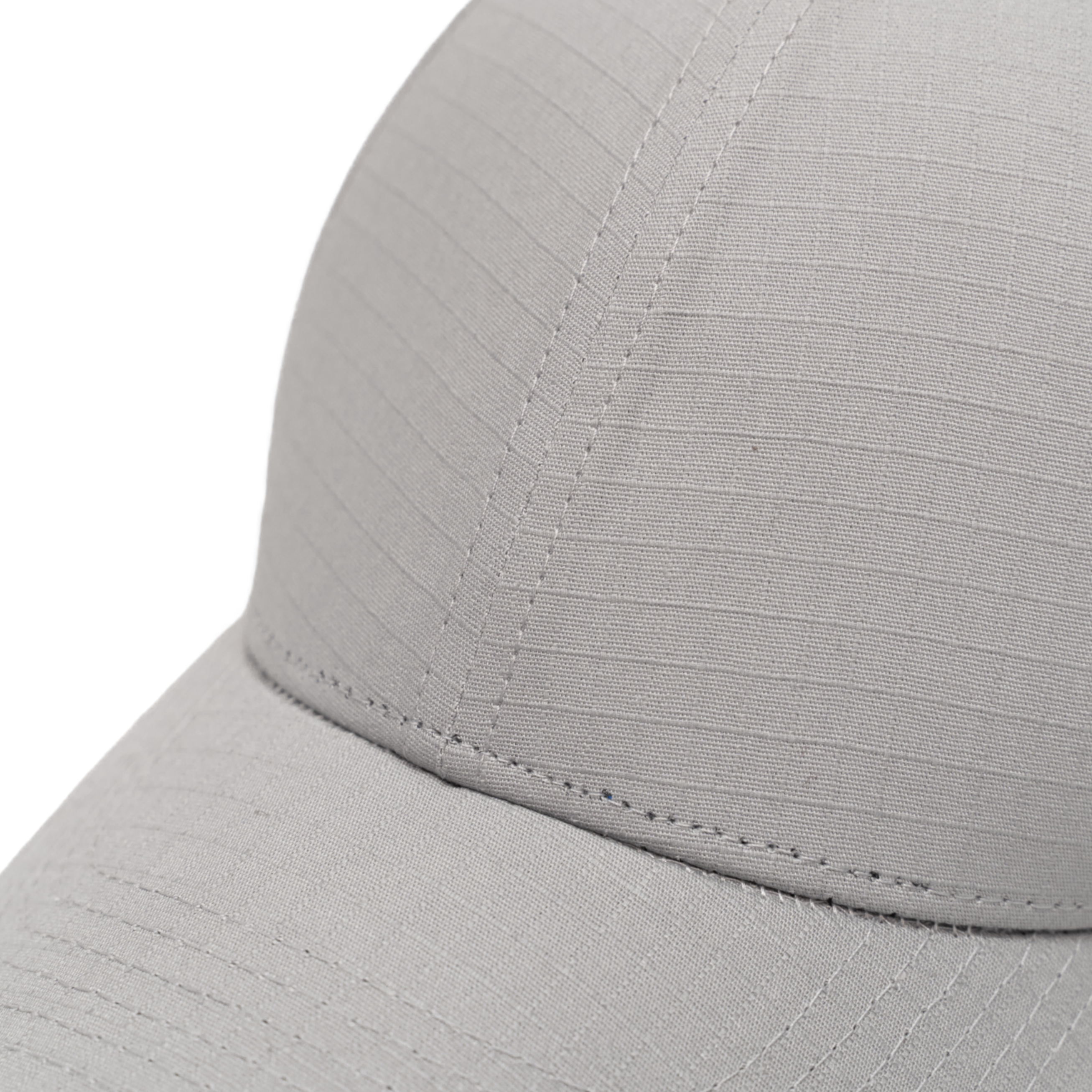 100% Ripstop Cotton Premium Baseball Hat Silver Gray