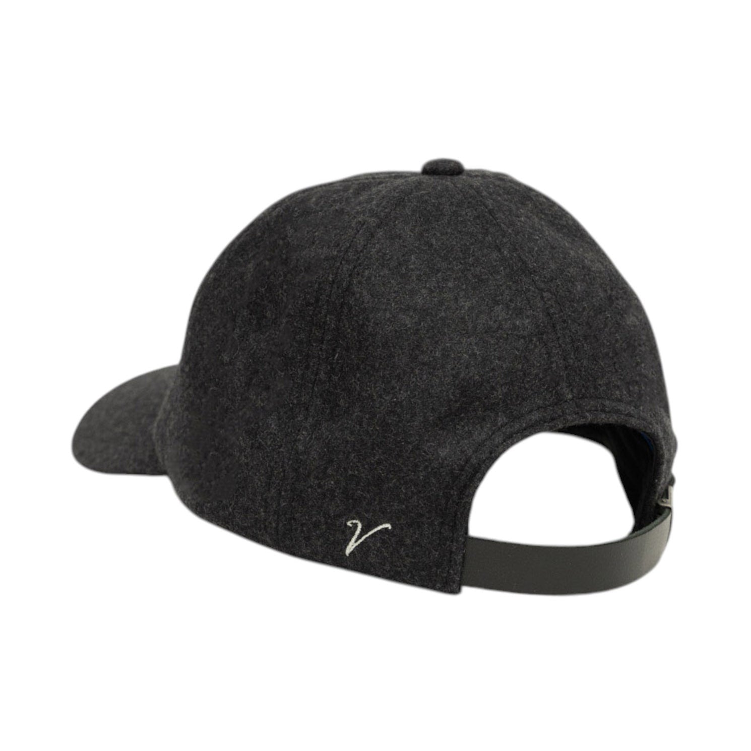 100% Wool Flannel Premium Baseball Hat Charcoal Gray