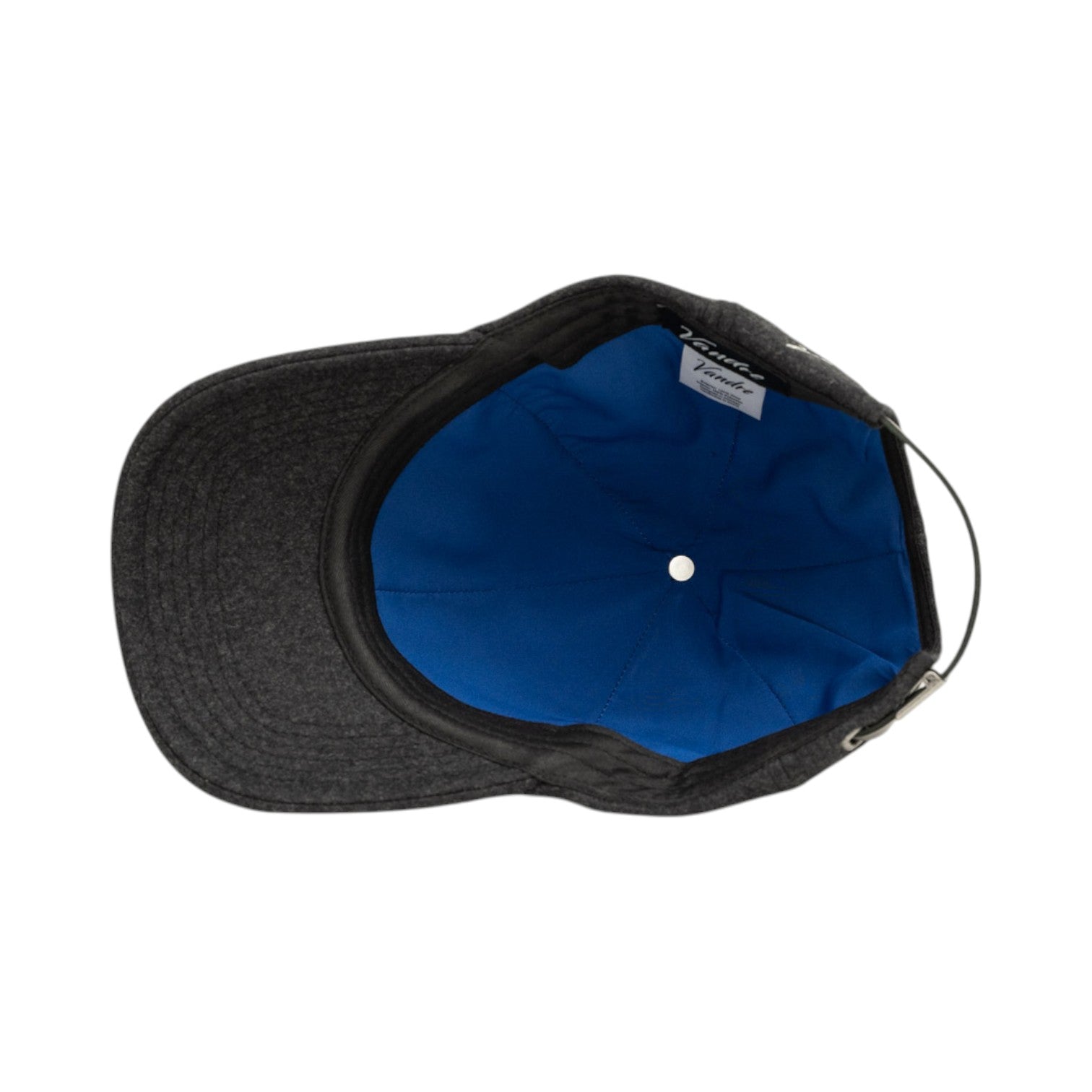 100% Wool Flannel Premium Baseball Hat Charcoal Gray