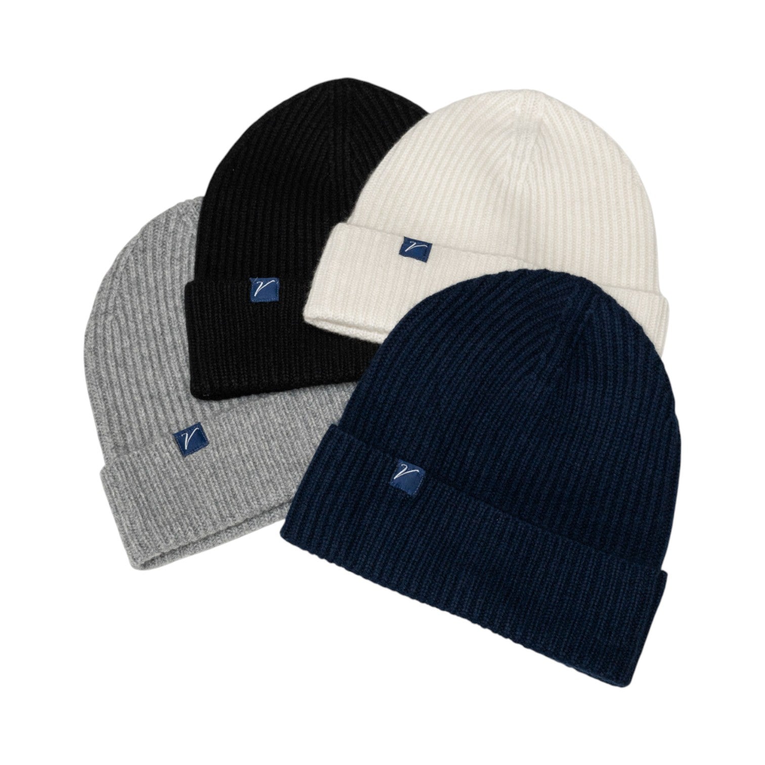 100% Cashmere Beanie Winter Hat Granite Gray