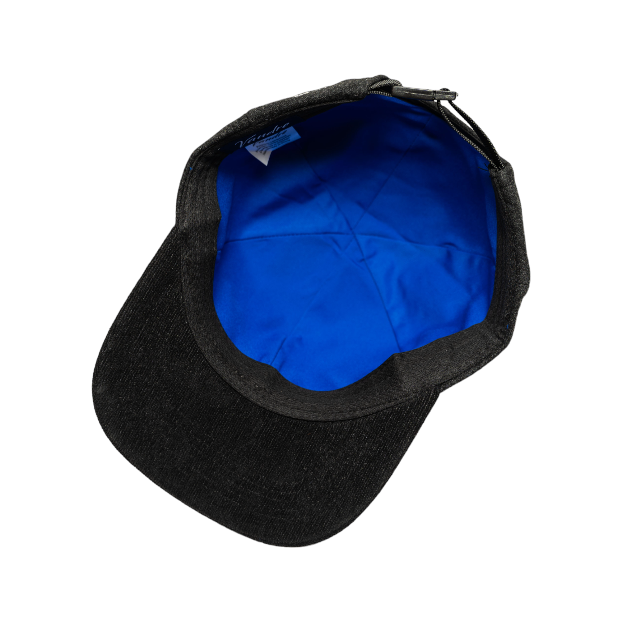 100% Wool Flannel Flat Brim Baseball Hat Charcoal Gray