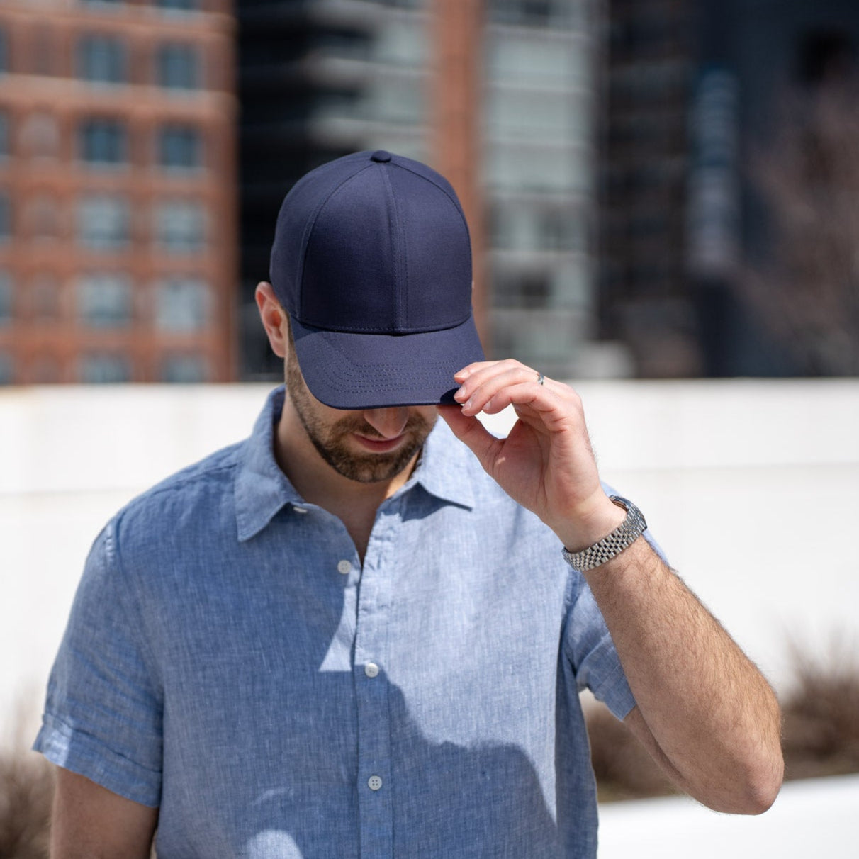 100% Cotton Premium Baseball Hat Blue