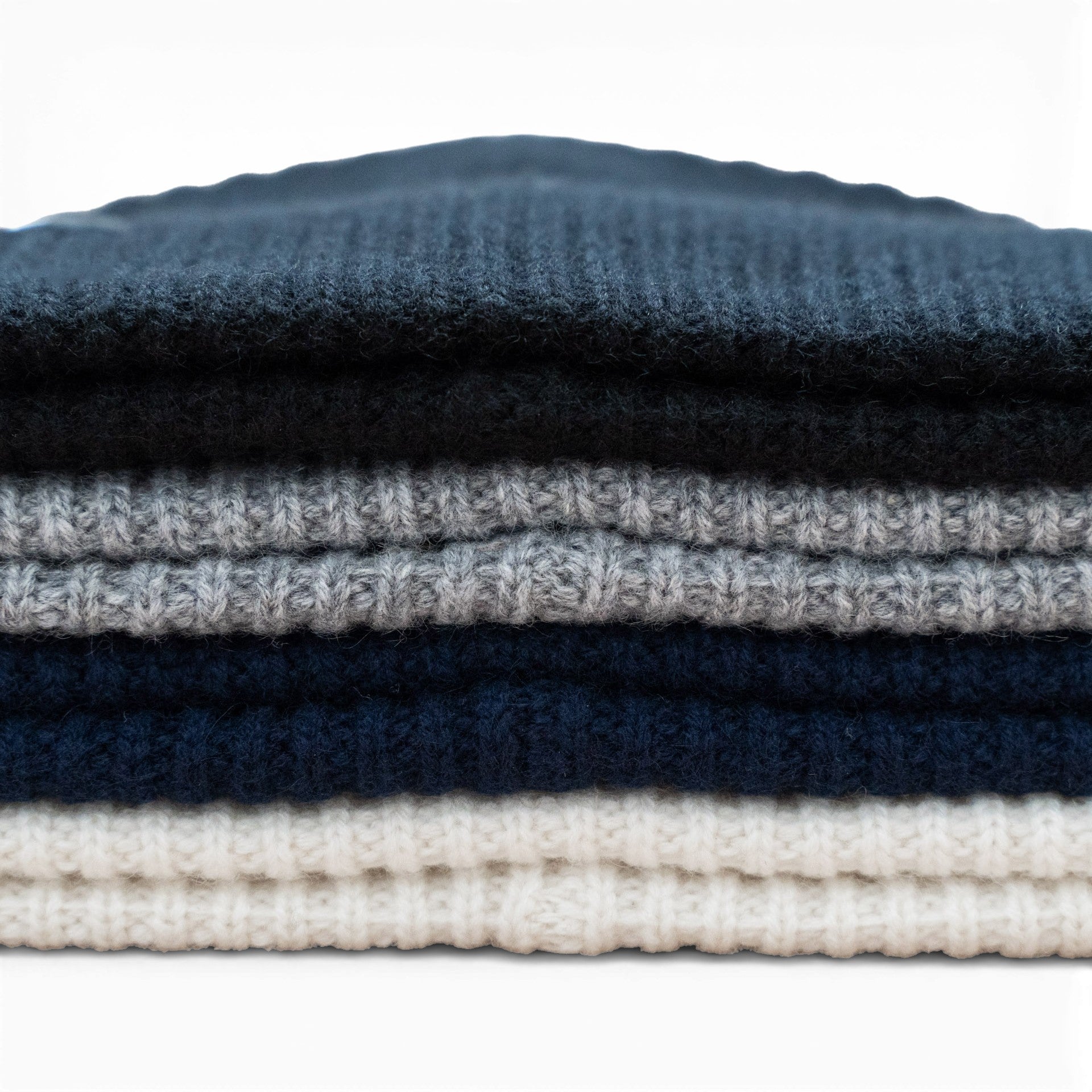 100% Cashmere Beanie Winter Hat Granite Gray