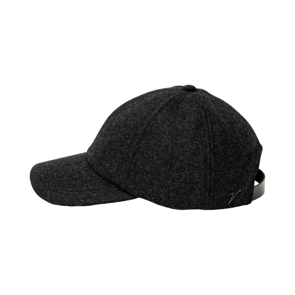 Vandre 100% Wool Flannel Baseball Hat Charcoal Gray Premium Headwear