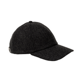 Vandre 100% Wool Flannel Baseball Hat Charcoal Gray Premium Headwear