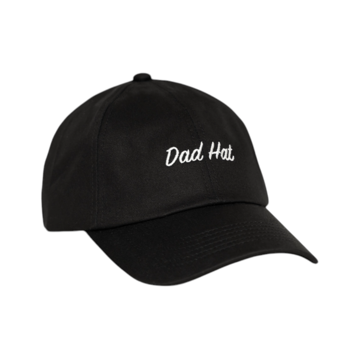 100% Cotton Premium Baseball Dad Hat Black Low Profile