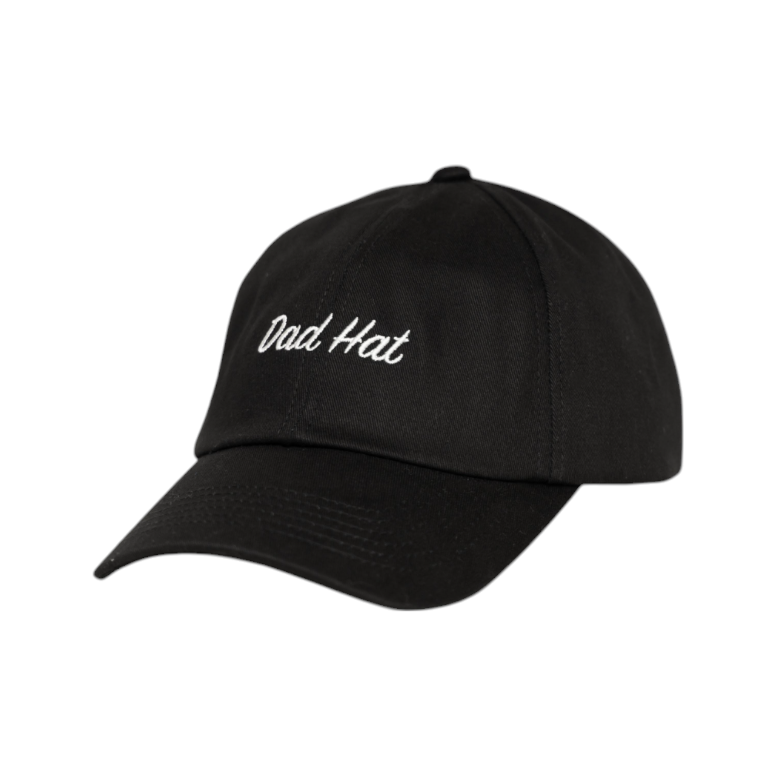 100% Cotton Premium Baseball Dad Hat Black Low Profile