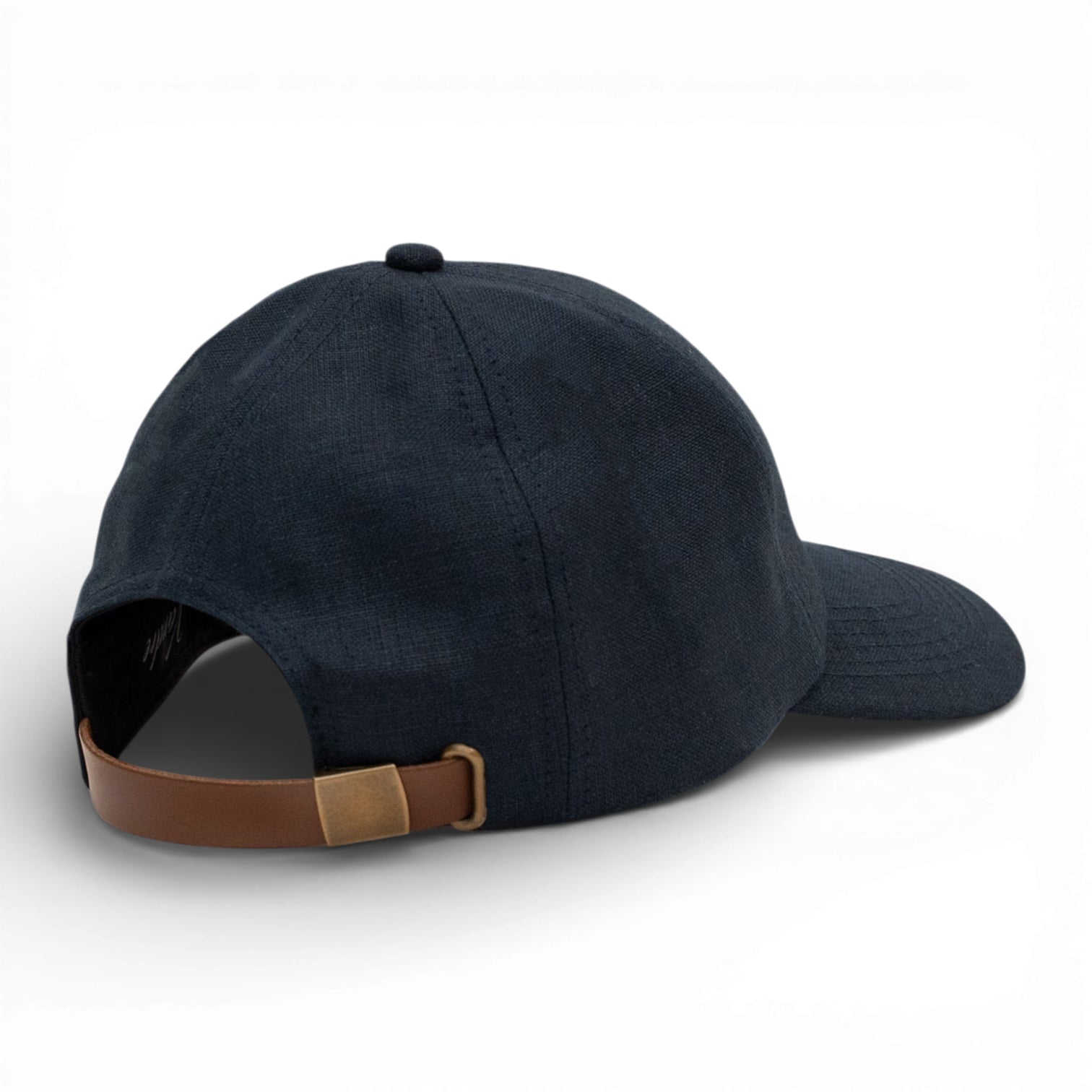 Vandre 100% Irish Linen Baseball Hat Navy Blue Premium Headwear