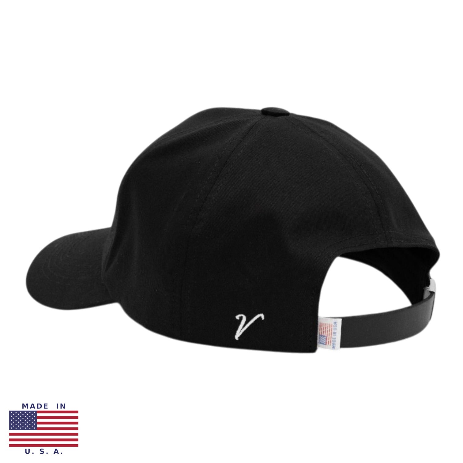 Vandre Made in USA 100% organic cotton baseball hat in black