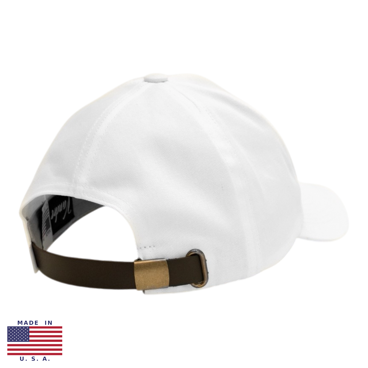 Vandre Made in USA 100% organic cotton baseball hat in white