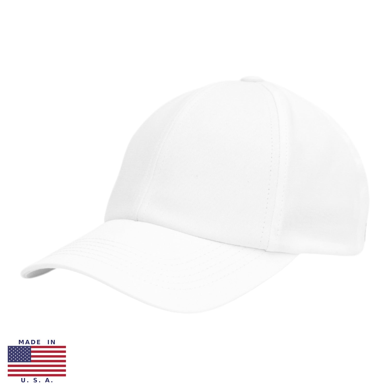 Vandre Made in USA 100% organic cotton baseball hat in white