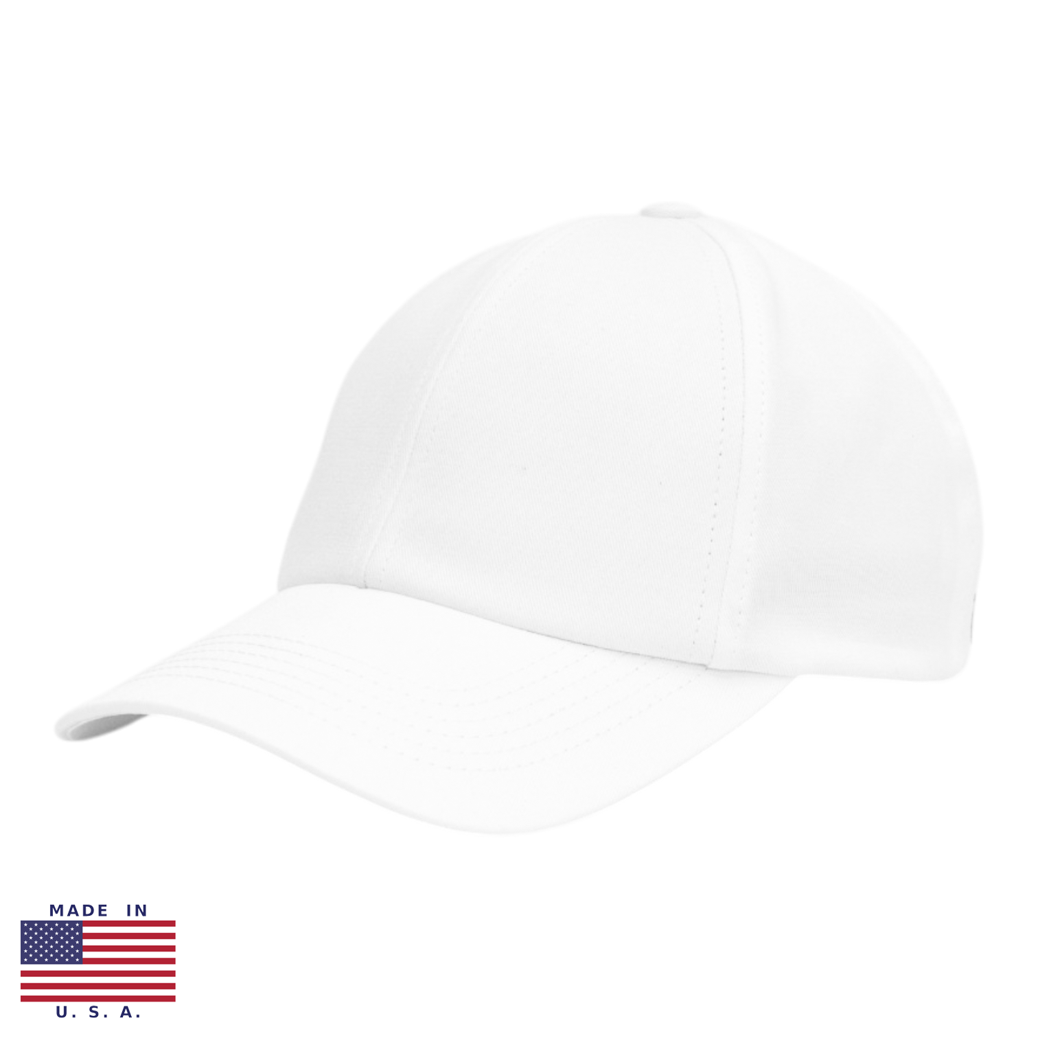 Vandre Made in USA 100% organic cotton baseball hat in white