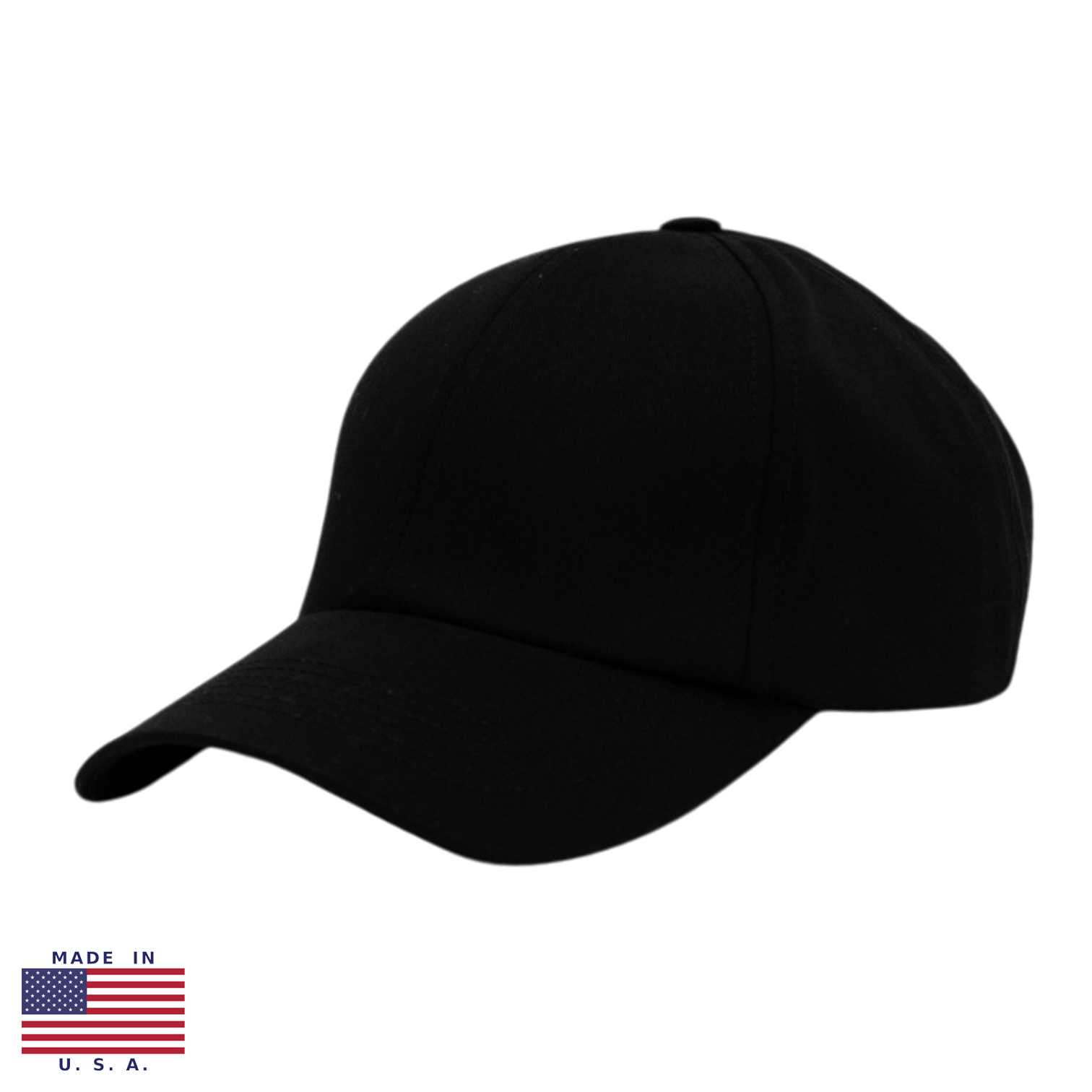Vandre Made in USA 100% organic cotton baseball hat in black