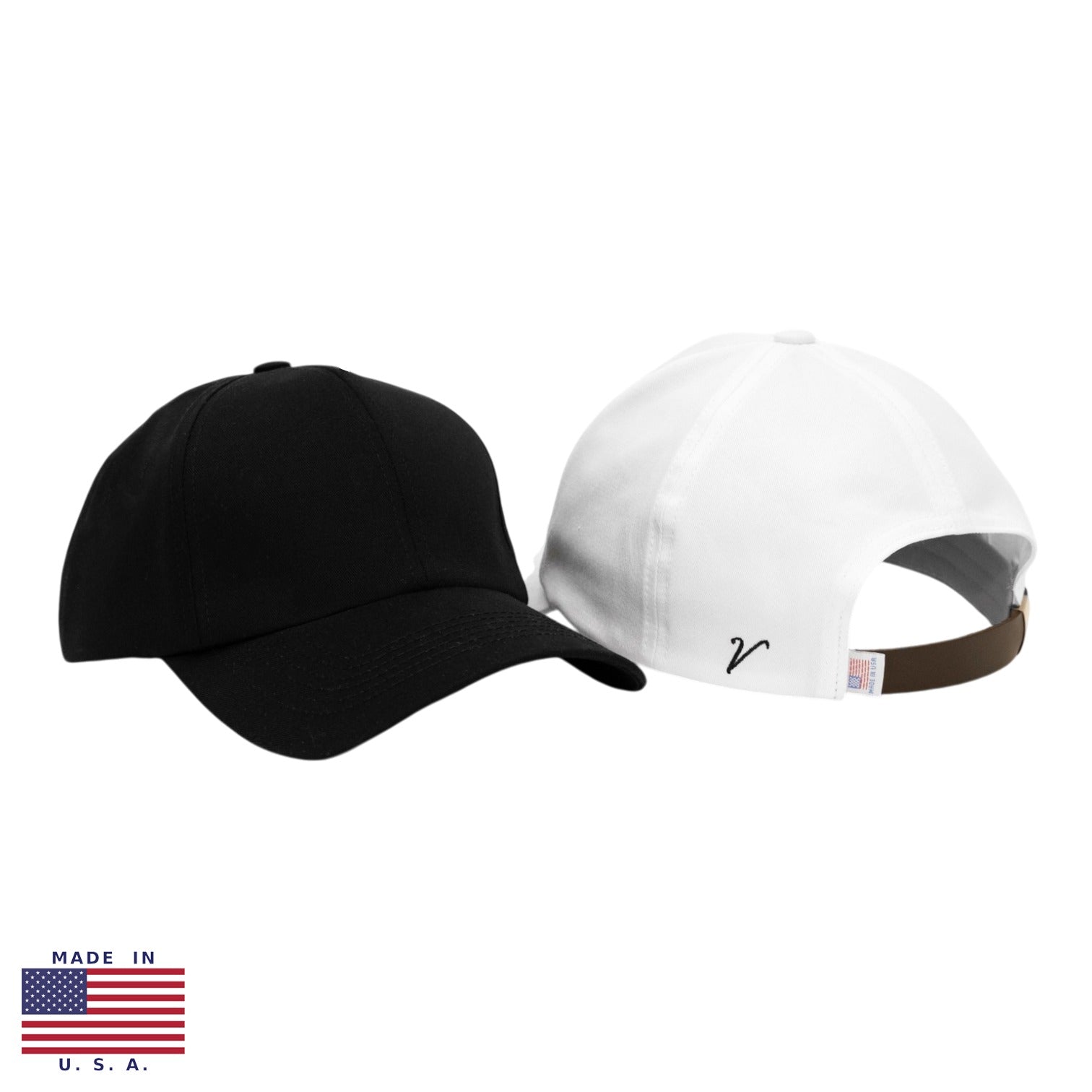 Vandre Made in USA 100% organic cotton baseball hat in black