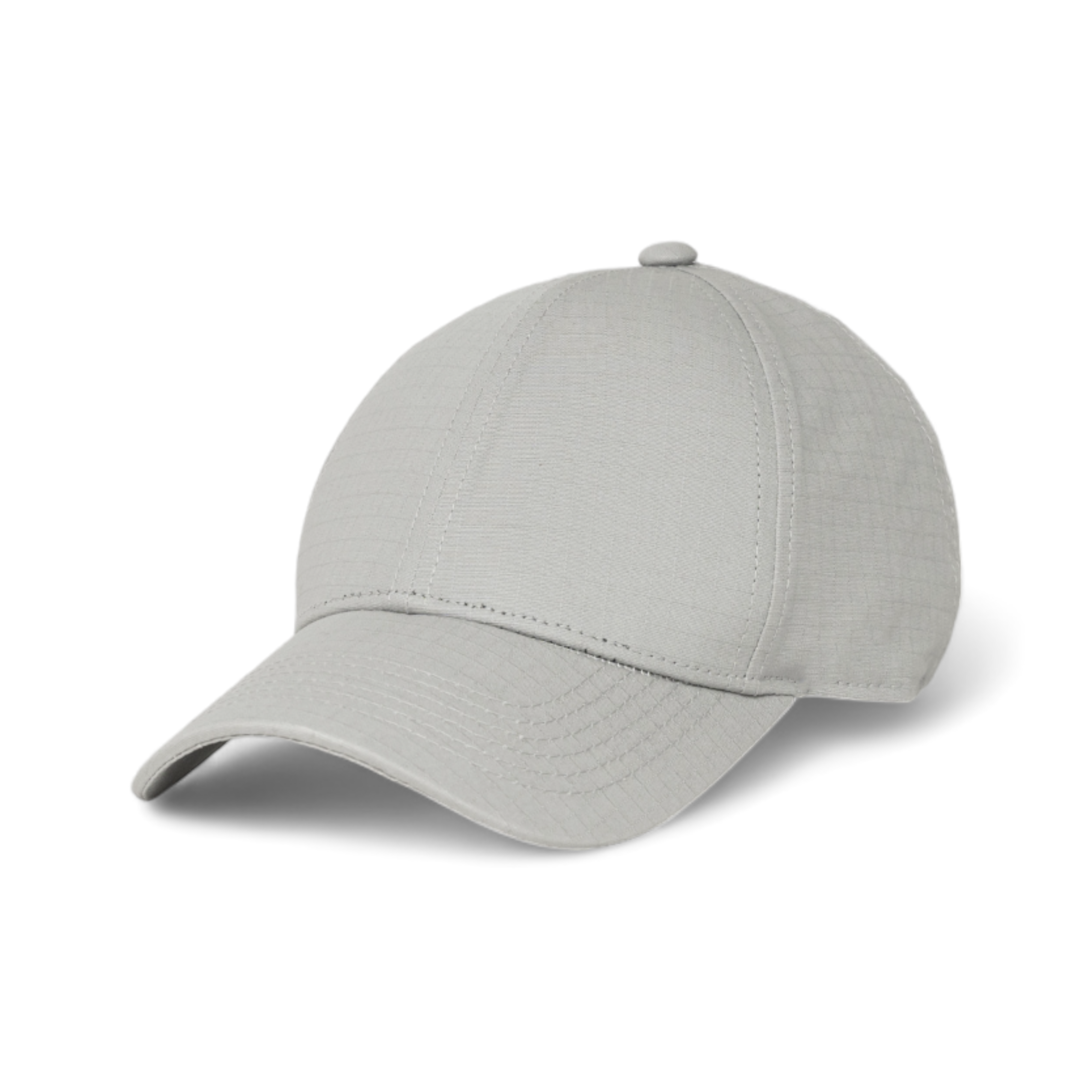 100% Ripstop Cotton Premium Baseball Hat Silver Gray