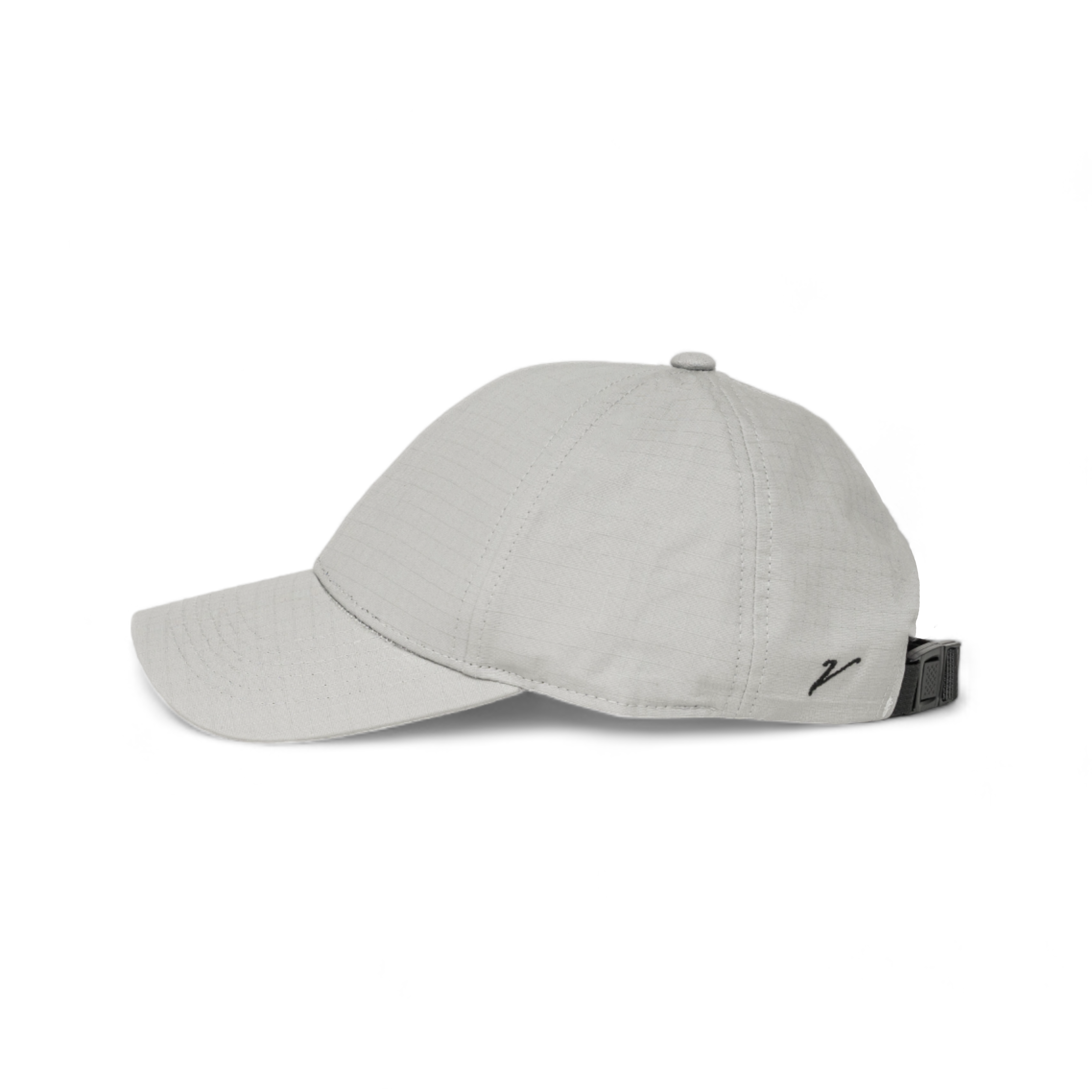 100% Ripstop Cotton Premium Baseball Hat Silver Gray