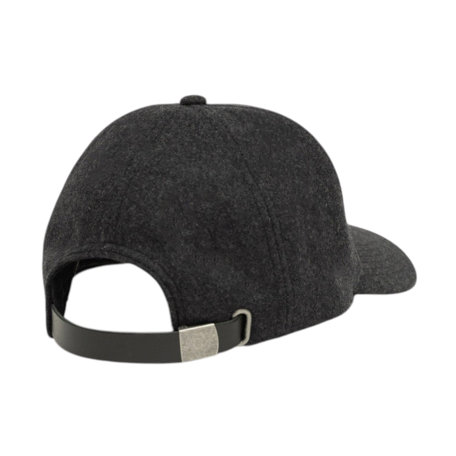 100% Wool Flannel Premium Baseball Hat Charcoal Gray
