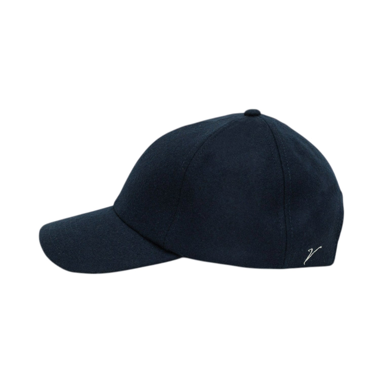 100% Wool Flannel Premium Baseball Hat Navy Blue