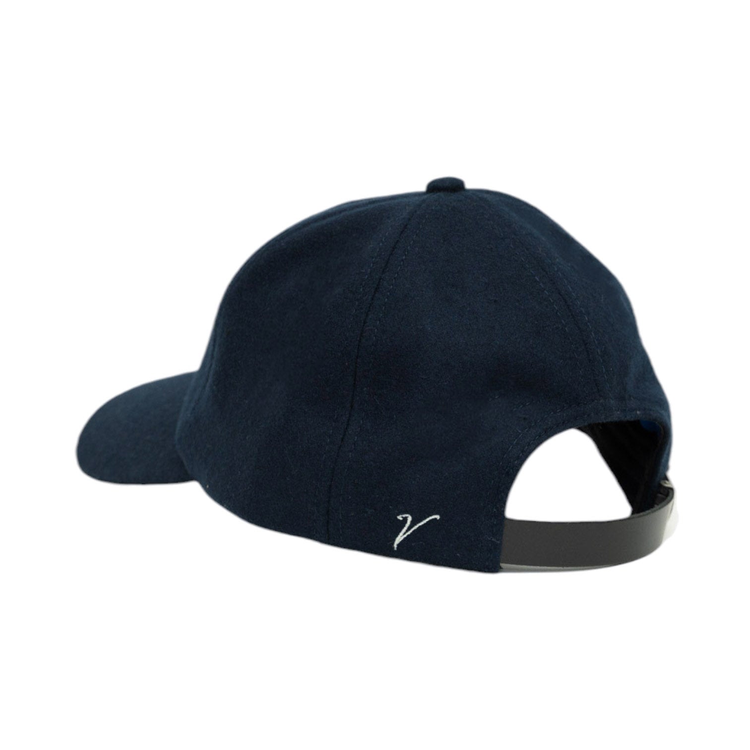100% Wool Flannel Premium Baseball Hat Navy Blue