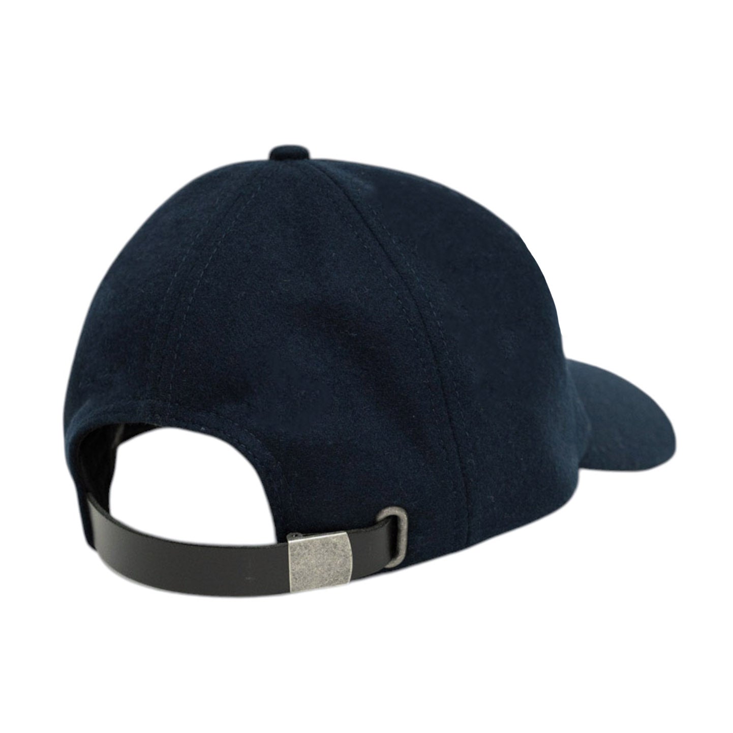 100% Wool Flannel Premium Baseball Hat Navy Blue