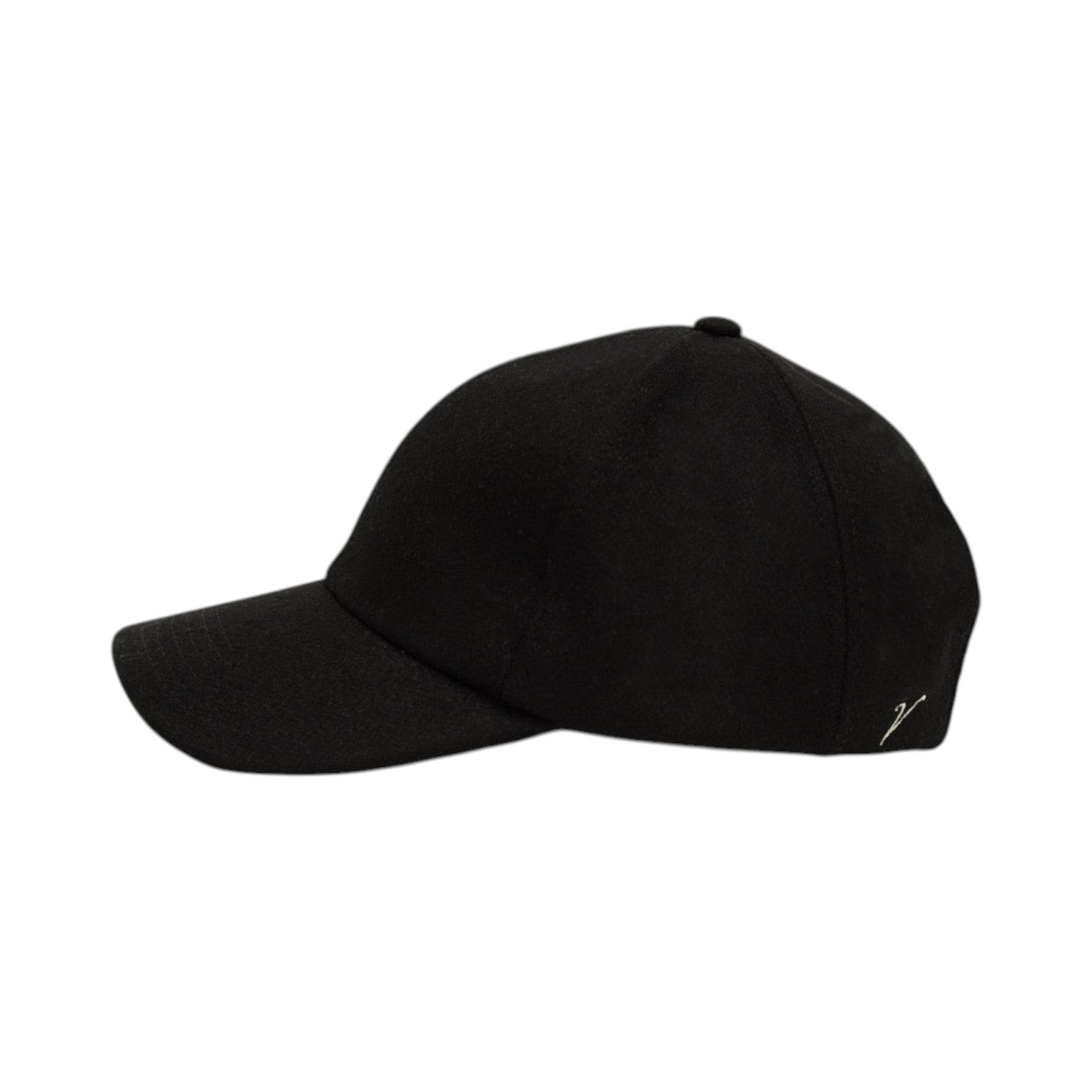 100% Wool Flannel Premium Baseball Hat Black
