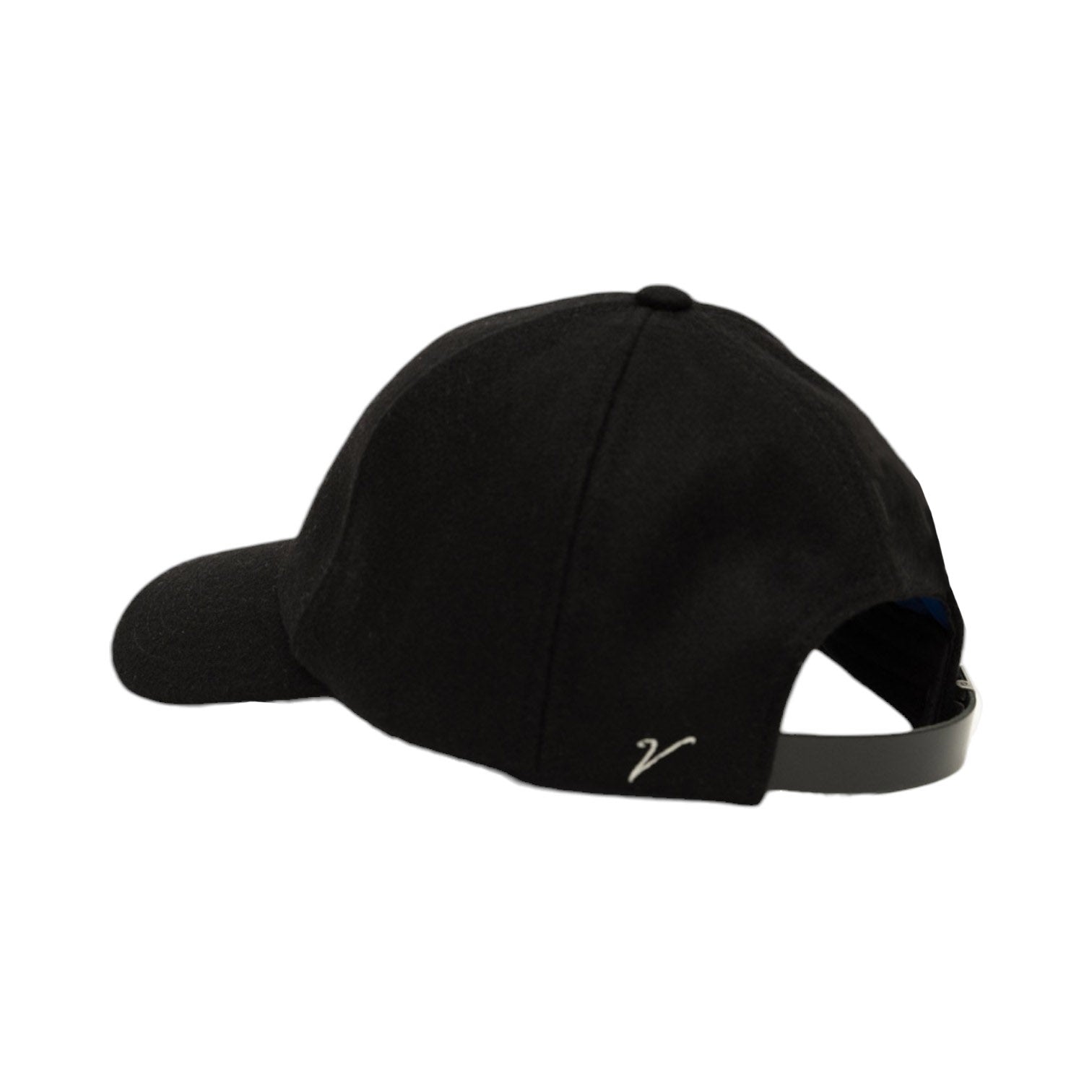 100% Wool Flannel Premium Baseball Hat Black