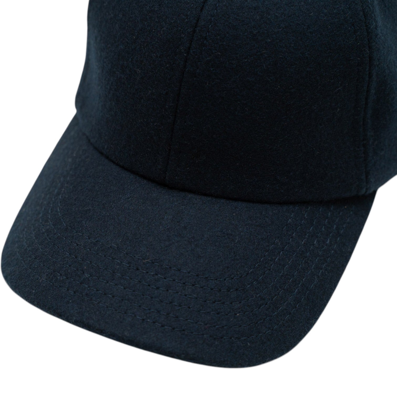 100% Wool Flannel Premium Baseball Hat Navy Blue