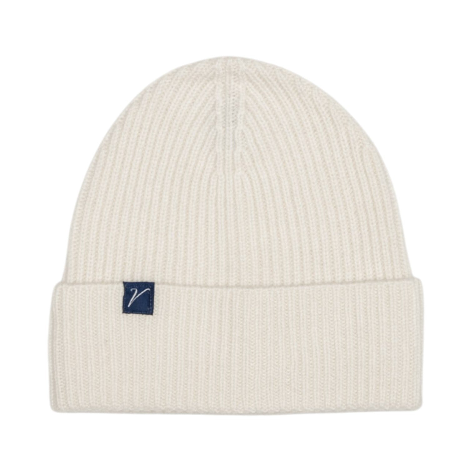 100% Cashmere Beanie Winter Hat White