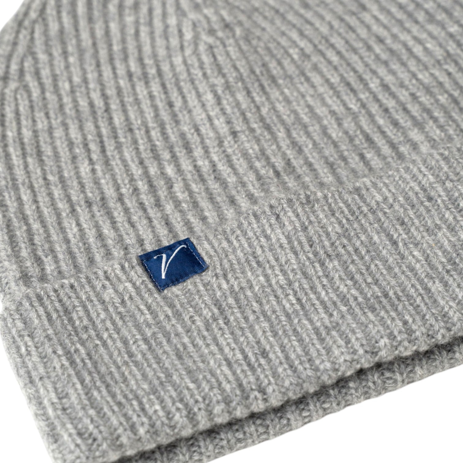 100% Cashmere Beanie Winter Hat Granite Gray